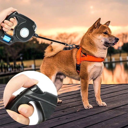 Retractable Dog Leash with Light